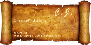 Czumpf Jetta névjegykártya